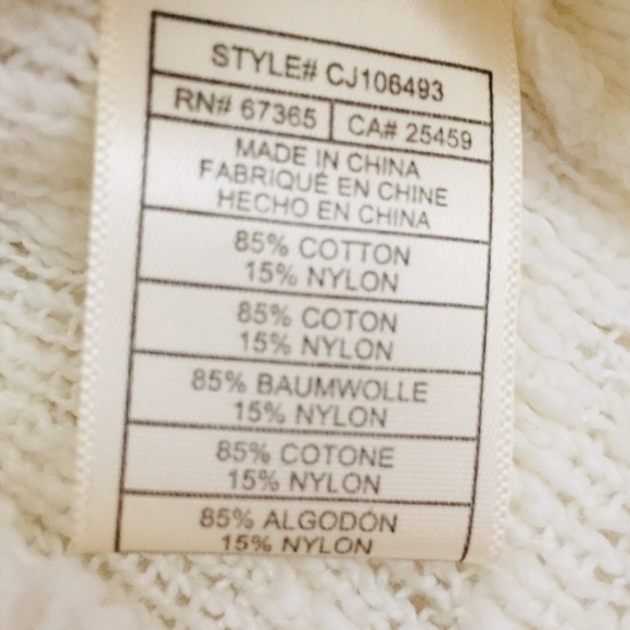 NORDSTROM NWT CUPCAKES & CASHMERE White Ivory Sweater - Picture 9 of 11